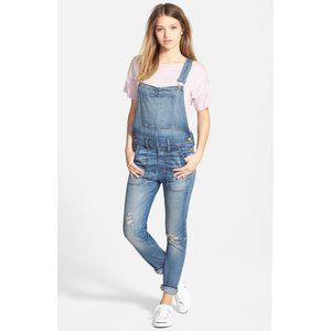 Madewell Skinny Overalls Distressed Adrian Wash